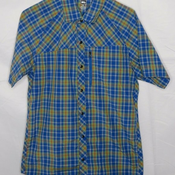 REI Men's Button Down M Shirt Pearl Snap Climb Out - Picture 1 of 3